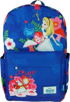 KBNL Classic Disney Alice in Wonderland Backpack with Laptop Compartment for School, Travel, and Work Multicolor A22207-ALICE
