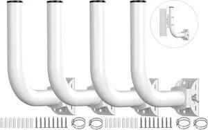 Universal Point to Point Wireless Bridge Pole Mount Bracket,J Pole Mount for Antenna and Outdoor Access Point,Pole and Wall-Mounted Mount for Outdoor Access Antenna Tp-Link and starlink 4-Pack