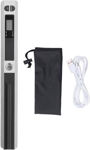 300DPI 600DPI 900DPI Portable Scanner, USB2.0 Handheld Business Scanning Equipment, for Photo A4 Document Picture Receipts Books JPG PDF Format (Silver)