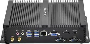KINGDEL Mini Desktop Computer, Fanless Mini PC with i7 11th Gen. CPU 16GB RAM, 512GB NVMe SSD, 4K 4096x2304, HD Port, 2xCOM, WF 6E+BT 5.3
