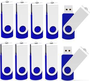 Kootion 10 X 16 GB USB Flash Drive 16 gb Flash Drive Thumb Drive Memory Stick Pen Drive Keychain Design Blue