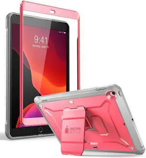 SUPCASE for iPad 9th Generation Case with Screen Protector (Unicorn Beetle Pro), [Built-in Stand] Heavy Duty Rugged Protective Case for iPad 10.2 9th / 8th / 7th Generation (2021/2020/2019), Pink