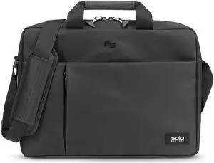 Solo New York Lead Slim Briefcase, Black, Fits up to 15.6" Laptop