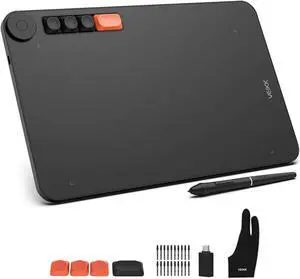 Graphics Drawing Tablet VEIKK Voila L Drawing Pad 10X6 inch,with 4 Customized Keyboard Hot Keys,8192 Levels Battery-Free Stylus Pen,Compatible with PC/Android/Mac/Windows/Linux/Chrome