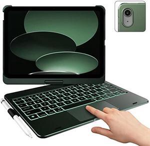 typecase Touch iPad 10th Generation Case with Keyboard (10.9", 2022), Multi-Touch Trackpad, 10 Color Backlight, 360deg Rotatable, Thin & Light for Apple iPad 10th Gen 10.9 (Dark Midnight Green)
