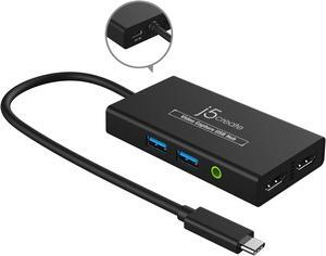 j5create Video Capture Card with PD 60W Pass-Through Charging, Built-in Multi-Function hub, Suitable for Streaming, Live Broadcasting, Video Conference, Teaching, Gaming (JVA01)