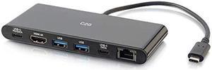 C2G Docking Station, USB C Docking Station, 4K Docking Station, Macbook USB C Hub, USB C Adapter for Macbook Pro & Air - Compatible with USB-C & Thunderbolt 3 Laptops, Black, Cables to Go 28845