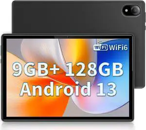DOOGEE U10 Android Tablet, 9GB RAM + 128GB ROM(TF 1TB) Android 13 Tablet Quad-Core 2.0 GHz, 10.1" Display | 5060mAh | TÜV Low Bluelight, Widevine L1 | 8MP+5MP | Bluetooth 5.0 | WiFi-6 | OTG - Gray