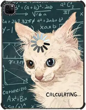 CASETiFY Impact Case for iPad Pro 12.9" (3rd/4th/5th/6th Gen) - Calculating... by Catwheezie - Clear Black