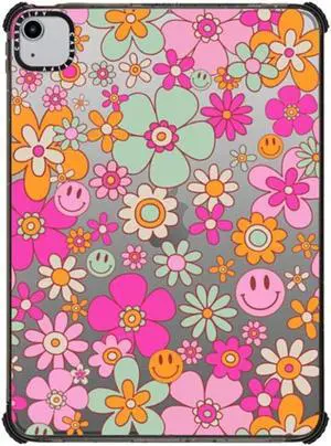 CASETiFY Impact Case for iPad Air 10.9" (4th/5th Gen) - Groovy Pattern - Clear Black
