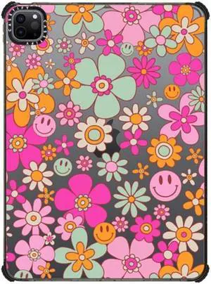 CASETiFY Impact Case for iPad Pro 11" (3rd/4th Gen) - Groovy Pattern - Clear Black