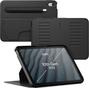 ZUGU CASE for iPad 10.9 Inch Case iPad 10th Generation Case (2022) | Slim Protective Case | Magnetic Stand & Sleep/Wake Cover 10th Gen iPad Case | Model #s A2696, A2757, A2777 | Stealth Black