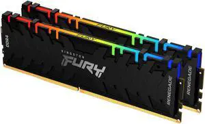Kingston Fury Renegade RGB 16 GB (2 x 8 GB) 3200 MHz DDR4 CL16 Desktop Memory Kit of 2 KF432C16RBAK2/16