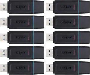 Kingston 64GB DataTraveler Exodia Flash Drive - DTX/64GB (Pack of 10)