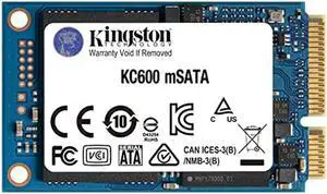 Kingston SKC600MS/512G - 512GB mSATA SATA III Format SSD with 256-bit XTS-AEX encryption