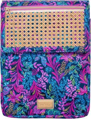 Lilly Pulitzer 14 Inch Laptop Case, Leatherette Computer Case with Pocket for Accessories, Padded Laptop Sleeve for 14" Computers and Tablets, Calypso Coast