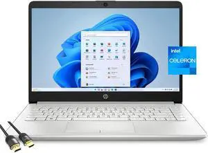 HP Stream 14 Laptop for Business & Student, 14" HD Micro-Edge Display, Intel Celeron N4120, 16GB RAM, 64GB eMMC, 1 Year Office 365, Webcam, WiFi, USB-C, RJ45, PDG HDMI Cable, Windows 11 Home S Mode