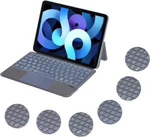 QUARK iPad Pro 11 Inch Case 4th 3rd 2nd 1st Gen with Keyboard, 10.9 Inch iPad Air 5th 4th Generation Case with TrackPad, 7 Color Backlight, Bluetooth Magic Magnetic Keyboard Cover for iPad
