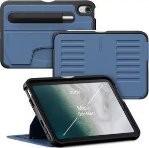 Zugu Case for 2021 iPad Mini 6 - Slim Protective Case - Apple Pencil Pocket - 5 ft. Drop Protection - Secure 7 Angle Magnetic Stand - Sleep/Wake Cover (Fits Model #'s A2567, A2568, A2569)
