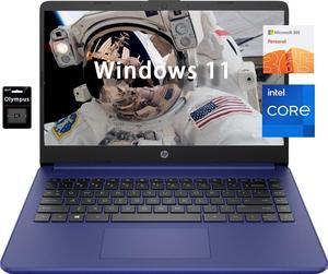 HP Newest 14" Ultral Light Laptop for Business. Intel Quad-Core N4120(> N4020), 4GB RAM, 192GB Storage, 1 Year Office 365, (64GB eMMC+128GB SD Card) Webcam, HDMI, WiFi, USB-A&C, Win 11 Home/OLY