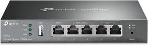 TP-Link ER605 V2 Wired Gigabit VPN Router | Up to 3 WAN Ethernet Ports + 1 USB WAN | SPI Firewall SMB Router | Omada SDN Integrated | Load Balance | Lightning Protection