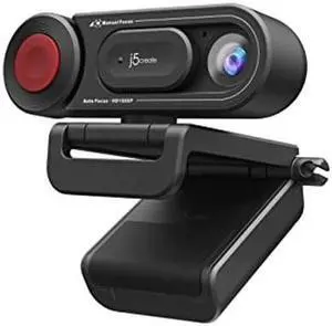 j5create 1080P Dual Mode Webcam and Document Camera with Auto & Manual Focus, Magnetic Privacy Cover for PC, Laptops | for Live Streaming, Video Calls, Online Meetings, Online Classes (JVU250)