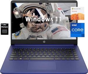 HP Newest 14" Ultral Light Laptop for Business. Intel Quad-Core N4120(> N4020), 16GB RAM, 128GB Storage, 1 Year Office 365, (64GB eMMC+64GB SD Card) Webcam, HDMI, WiFi, USB-A&C, Win 11 Home/OLY