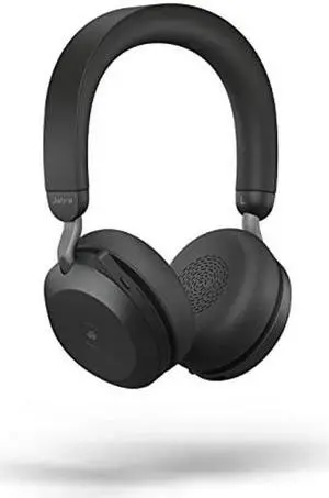 Jabra Evolve2 75 PC Wireless Headset with 8-Microphone Technology - Dual Foam Stereo Headphones with Advanced Active Noise Cancelling, USB-C Bluetooth Adapter and MS Teams-compatibility - Black