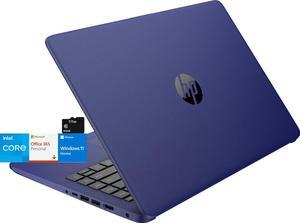 HP Stream 14 Laptop, Intel Celeron Core, 8 GB RAM, 64 GB Storage, 14" HD Anti-Glare Display, Windows 11, Long Battery Life, Thin & Portable, Includes 1-Year Microsoft 365, TiTac, Indigo Blue