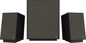 Klipsch ProMedia Heritage 2.1 Multimedia Mid Century Modern Desktop Computer Speaker Monitors with 8" Subwoofer, Matte Black