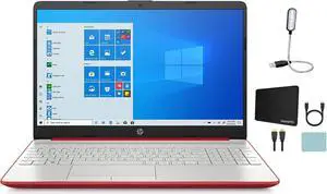 HP 15.6" HD Display, Intel Processor N200 (Pentium), 1.1 GHz, 8GB RAM, 128GB UFS, Numeric Keypad, Windows 11 Home, One Year Microsoft 365 Subscription Included, Scarlet Red + Accessories