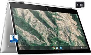 HP X360 2in1 Chromebook 14" HD Touchscreen Laptop for Business and Student, Intel Celeron N4000 (up to 2.6GHz), 4GB RAM, 32GB eMMC, Chrome OS, w/32GB SD Card, Ceramic White