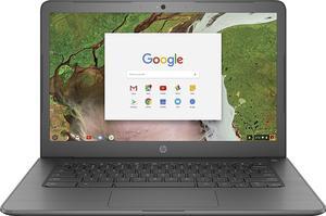 HP 14 14" HD Chromebook, Intel Celeron N3350 Dual-core, Intel HD Graphics 500, 4GB RAM 32GB eMMC+64GB SD Card, Bluetooth, Webcam, HDMI, Chrome OS, Gray