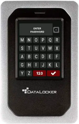 DataLocker HDD External Hard Drive for Mac, Windows, and Linux - Portable Hard Drive with Password Protected Hardware Encrypted HDD, Touchscreen, TAA Compliant, & IP64 Dust/Water, USB-C/USB-A, 500GB
