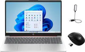 HP 15.6" HD Display, Intel Processor N200 (Pentium), 1.1 GHz, 16GB RAM, 128GB UFS, Numeric Keypad, Windows 11 Home, One Year Microsoft 365 Included, Scarlet Red + Accessories
