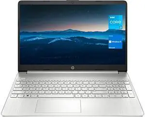 HP 15 Notebook, 15.6" HD Screen Laptop, Intel Core i3-1115G4, 8GB DDR4 RAM, 128GB SSD, Webcam, HDMI, Wi-Fi, Windows 11 Home, Natural Silver