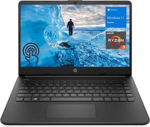 HP 14 HD Touchscreen Laptop AMD Ryzen 3 5300U Processor 8GB RAM 256GB SSD WiFi Bluetooth HDMI Webcam Windows 11 Home Black