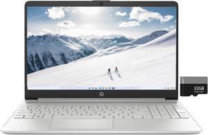 HP 15.6" Laptop, Intel Core i3-1215U Processor, 8GB RAM, 256GB SSD, FHD Display, Numeric Keypad, Bluetooth, Wi-Fi, Long Battery Life, SD Card Reader, Windows 11 Home, Alpacatec Accessories, Silver