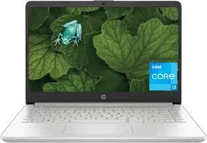 HP 14 inch Laptop, Full HD Display, 12th Generation Intel Core i3-1215U, 4 GB RAM, 128 GB SSD, Intel UHD Graphics, Windows 11 Home in S mode, 14-dq5000nr (2023)