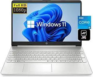 HP Newest 15.6" FHD 1080P IPS Display Laptop Computer, 11th Gen Intel Quad-Core i5-1135G7(Up to 4.2GHz), 12GB RAM, 256GB PCIe SSD, Webcam, Bluetooth, Wi-Fi, HDMI, Windows 11, Silver