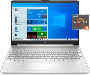 HP 2023 15.6'' FHD Laptop AMD 2-Core Ryzen 3 3250U (Beat i3-1115G4) 8GB DDR4 RAM 128GB M.2 SSD AMD Radeon Graphics USB-C HDMI WIFI AC BT5.0 HD Webcam Silver Windows 11 Home w/RE 32GB USB 3.0 Drive