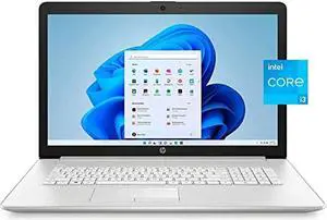 HP 17 Laptop, 11th Gen Intel Core i3-1115G4, 8 GB RAM, 256 GB SSD, 17.3-inch Full HD (1920 x 1080) IPS Display, Windows 11 Home, 802.11ac, Bluetooth, HDMI, Long Battery Life, W/Silmarils Accessories