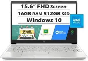 HP 15 Laptop (Latest Model), 15.6" Full HD Display, Intel Core i5-1135G7 (Beat i7-1065G7), 12GB RAM, 512GB SSD, Intel Iris X Graphics, Webcam, HDMI, Wi-Fi, Bluetooth, Windows 10 Home, Silver + Nly MP HP 15 Laptop (Latest Model), 15.6" Full HD Display, Intel Core i5-1135G7 (Beat i7-1065G7), 12GB RAM, 512GB SSD, Intel Iris X Graphics, Webcam, HDMI, Wi-Fi, Bluetooth, Windows 10 Home, Silver + Nly MP