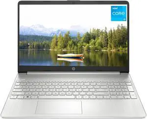HP 15 Notebook, 15.6" HD Screen, Intel Core i3-1115G4, 12GB DDR4 RAM, 512GB PCIe SSD, Webcam, HDMI, SD Card Reader, Wi-Fi, Windows 11 Home, Natural Silver