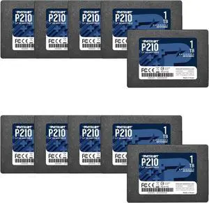 Patriot Memory P210 SATA 3 1TB SSD 2.5 Inch Internal Solid State Drive Retail Packaged 10 Pack - P210S1TB2510