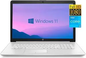 HP 17" FHD Laptop, 11th Gen Intel Core i3-1115G4, Dual-Core, up to 4.1 GHz, 8GB DDR4 RAM, 512GB PCle SSD, WiFi, Bluetooth, Webcam, HDMI, RJ-45, Windows 11 with JAWFOAL