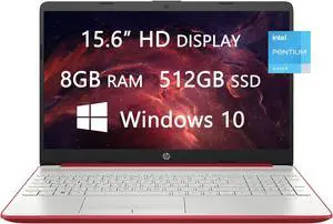 HP 2022 Newest Laptops, 15.6 inch HD Computer, Intel Pentium Silver N5030, 8GB RAM, 512GB SSD, 1-Year Office 365, Ethernet, Webcam, Wi-Fi, Bluetooth, Fast Charge, Windows 10, LIONEYE HDMI Cable