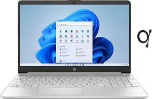 HP 2023 15.6" HD Touchscreen Premium Business Laptop, 12th Gen Intel 6-Core i3-1215U Upto 4.4GHz, 32GB RAM, 512GB PCIe SSD, Intel UHD Graphics, Windows 11 Pro + HDMI Cable, Silver
