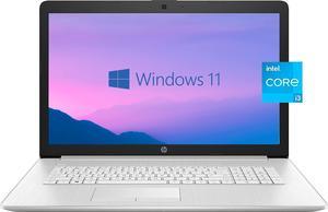 HP Newest 17.3" HD+ Laptop, 11th Intel Core i3-1115G4, 8GB RAM, 512GB SSD, Card Reader, HDMI, Webcam, Wi-Fi, Bluetooth, Windows 11 Home, Natural Silver with JAWFOAL