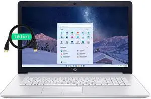 HP Laptop 17.3 inch Screen IPS Display, 11th Gen Intel Core i3-1115G4, 8GB DDR4 RAM, 128GB PCIe SSD, 1TB HDD, Fast Charge, Numeric Pad, SD Card Reader, Long Battery Life, Webcam, with HDMI Cable